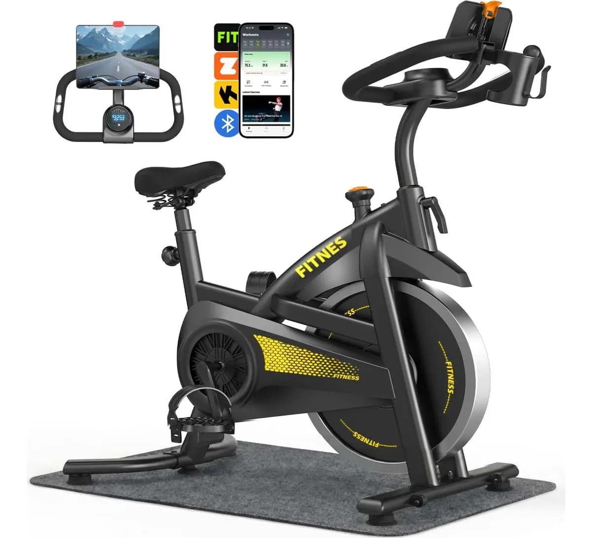 Bicicleta Ergométrica Spinning Rmira Conexão Bluetooth 12kg 150kg